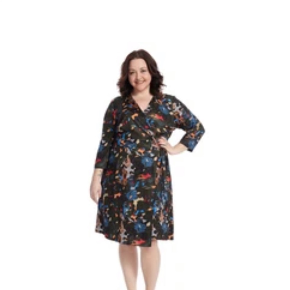 Cute Pattern Wrap Dress